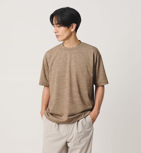 BEAUTY&YOUTH UNITED ARROWS「ウール テクスチャード クルーネック Tシャツ」|Tシャツ・カットソー|