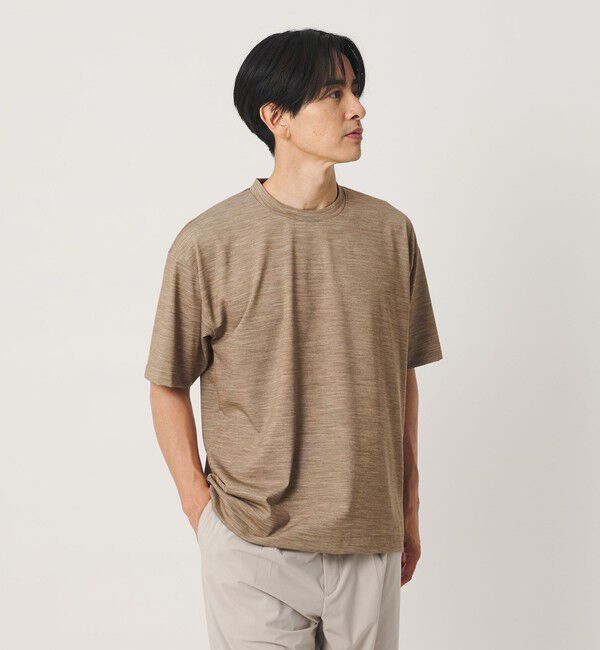 BEAUTY&YOUTH UNITED ARROWS「ウール テクスチャード クルーネック Tシャツ」|Tシャツ・カットソー|