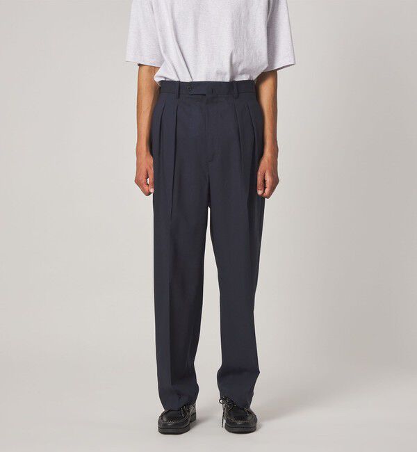 STEVEN ALAN「＜Steven Alan＞ ライト ウール トロピカル イン ツープリーツ ドレス トラウザーズ II」|スラックス|