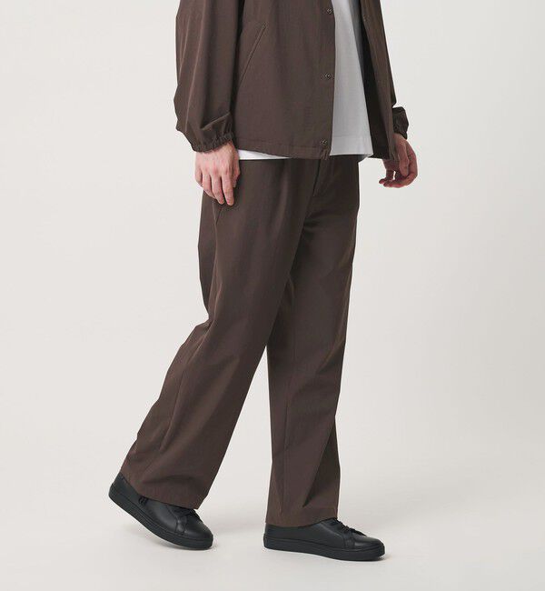 BEAUTY&YOUTH UNITED ARROWS「360&deg;MASTER 1プリーツ ストレート イージーパンツ NO.8 セットアップ対応 撥水 ストレッチ ウォッシャブル」|チノ|DK.BROWN