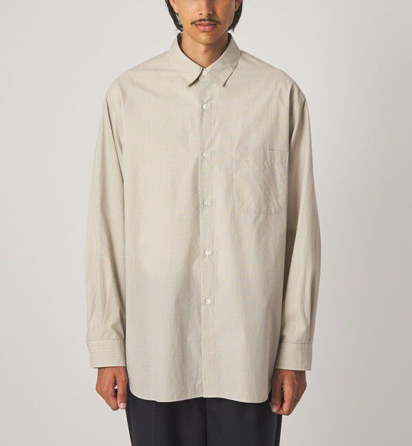 STEVEN ALAN「＜Steven Alan＞ 60 コンパクト ストライプ レギュラーカラー シャツ LOOSE」|シャツ・ブラウス|