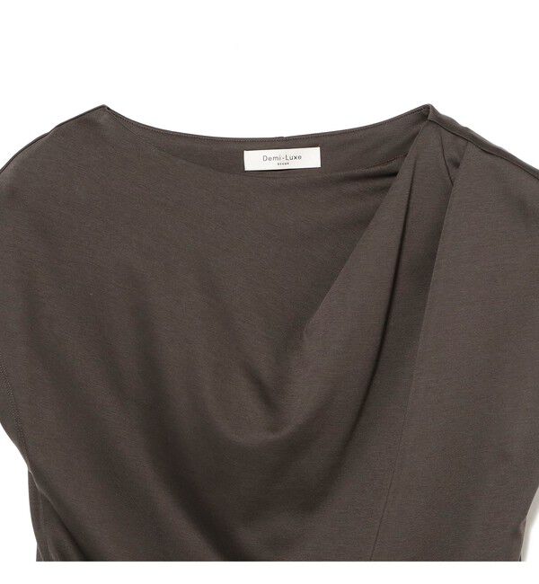Demi-Luxe BEAMS 「アシンメトリー ドレープ プルオーバー」|Tシャツ・カットソー|