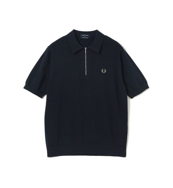 BEAMS「BEAMS｜【別注】FRED PERRY / Half-Zip Knit Polo｜ポロシャツ ｜ハーフジップ｜水洗い可」|ポロシャツ|