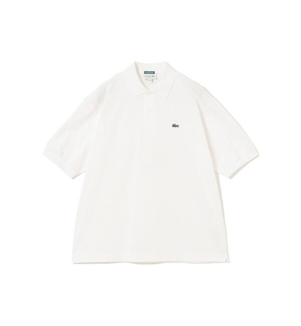 BEAMS「BEAMS｜【別注】LACOSTE / ヘビーカノコ ポロシャツ｜50周年 別注アイテム｜ヘビーカノコ素材｜水洗い可」|ポロシャツ|BLANC