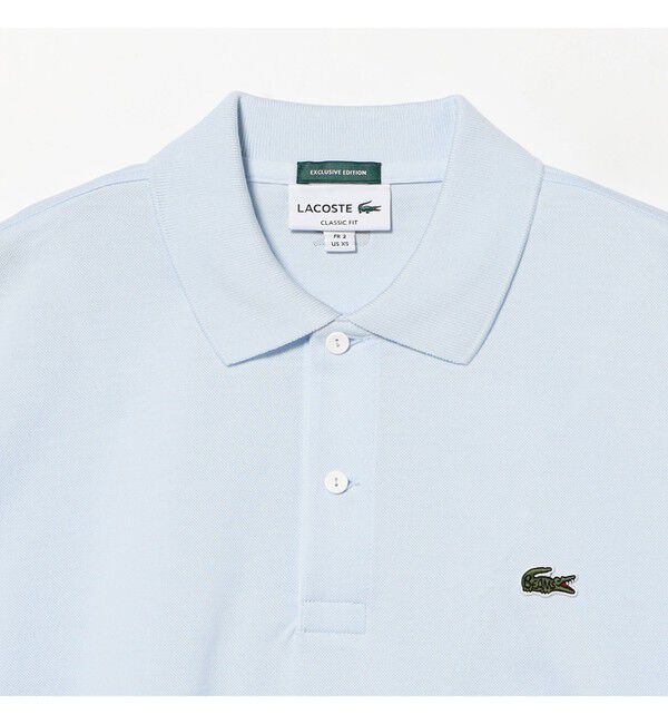 BEAMS「BEAMS｜【別注】LACOSTE / ヘビーカノコ ポロシャツ｜50周年 別注アイテム｜ヘビーカノコ素材｜水洗い可」|ポロシャツ|