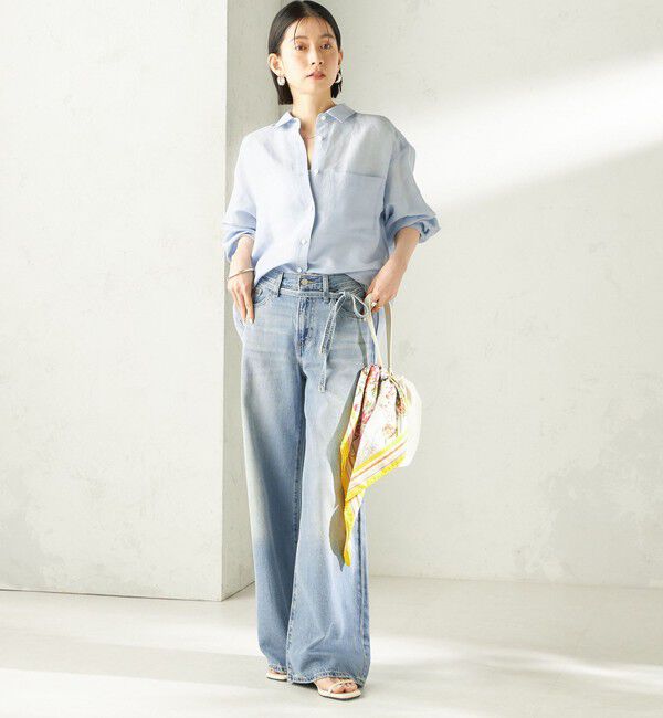 SHIPS for women「〈手洗い可能〉IMPERIAL LINEN 混 オーバー サイズ シャツ」|シャツ・ブラウス|