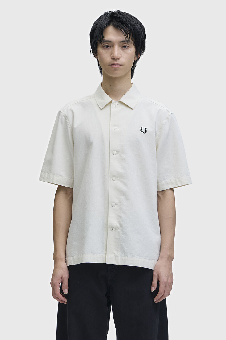 FRED PERRY 「FRED PERRY／Placket Detail Short Sleeve Shirt プラケットショートスリーブシャツ」|シャツ・ブラウス|
