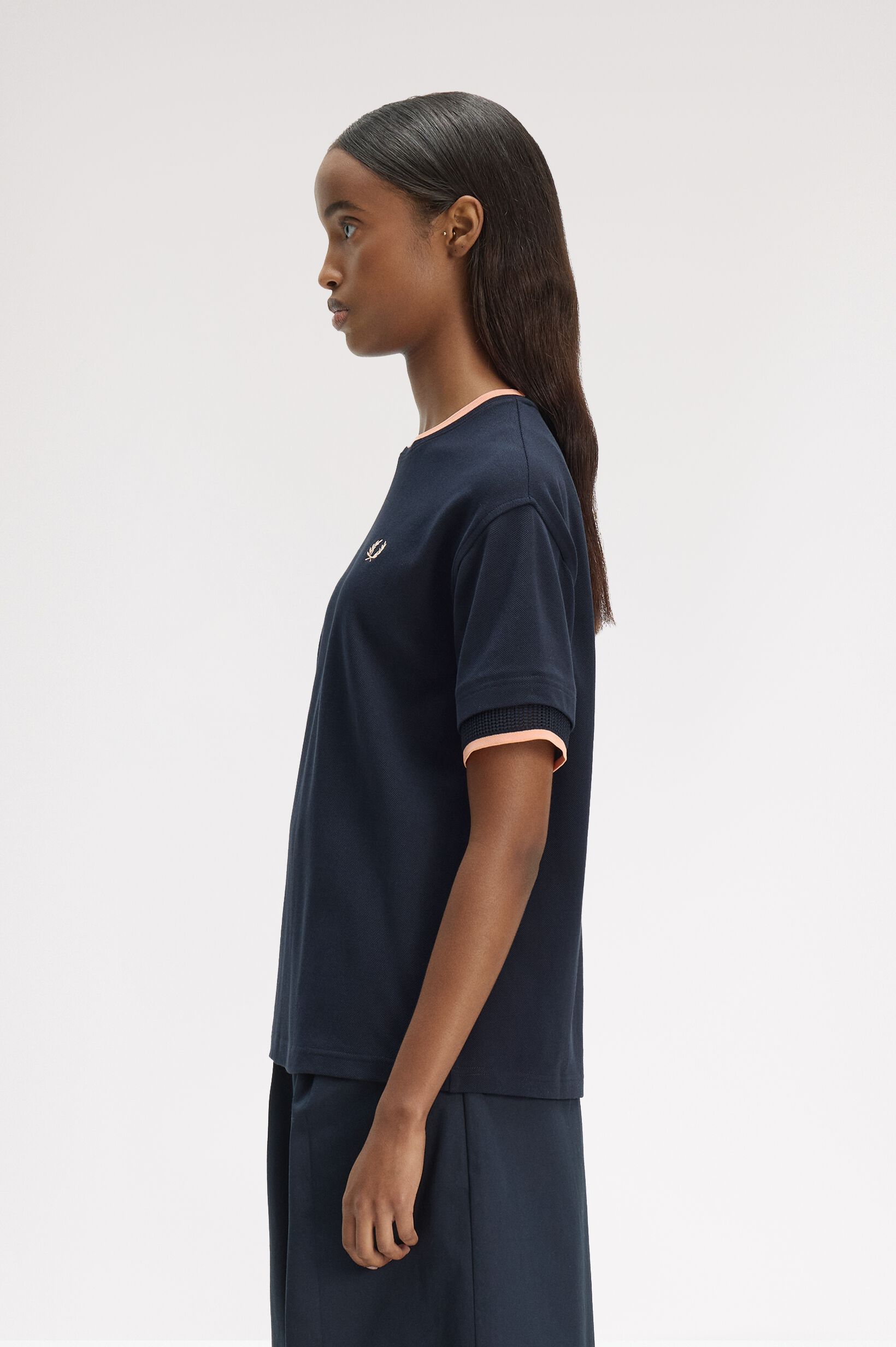 FRED PERRY 「Tipped Mesh Pique T-Shirt／ティップラインメッシュピケTシャツ」|Tシャツ・カットソー|