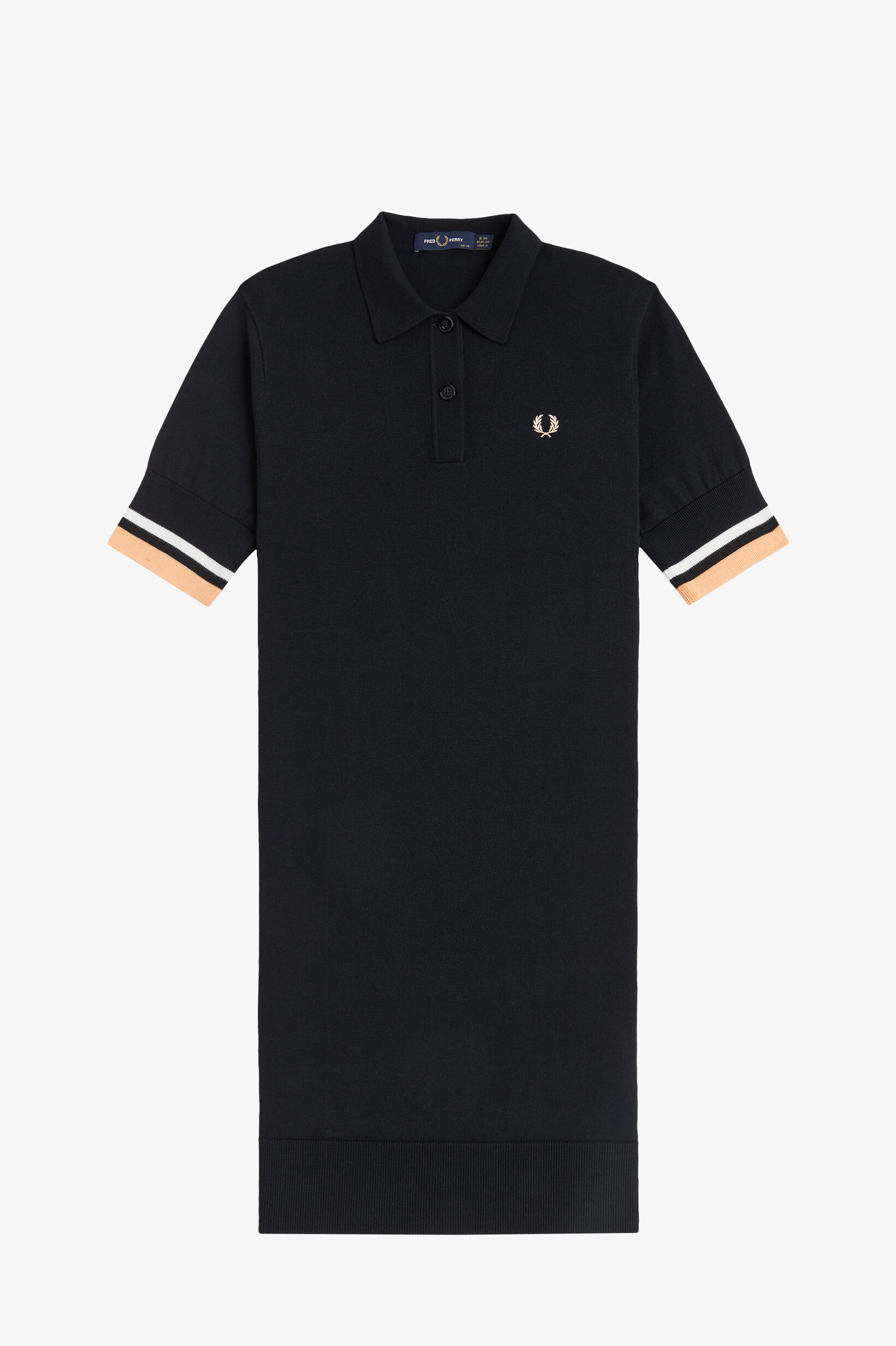 FRED PERRY 「Bold Tipped Knitted Shirt Dress／ボールドティップラインニットシャツワンピース」|ワンピース|