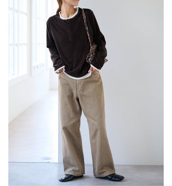 OUTDOOR PRODUCTS Usual Things「≪予約≫シアーベロアレイヤードライクトップス」|Tシャツ・カットソー|