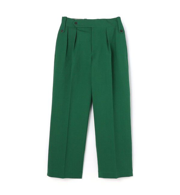 TOMORROWLAND BUYING WEAR「Tangent British army chinos リネンコットン ワイドパンツ」|スラックス|55 グリーン