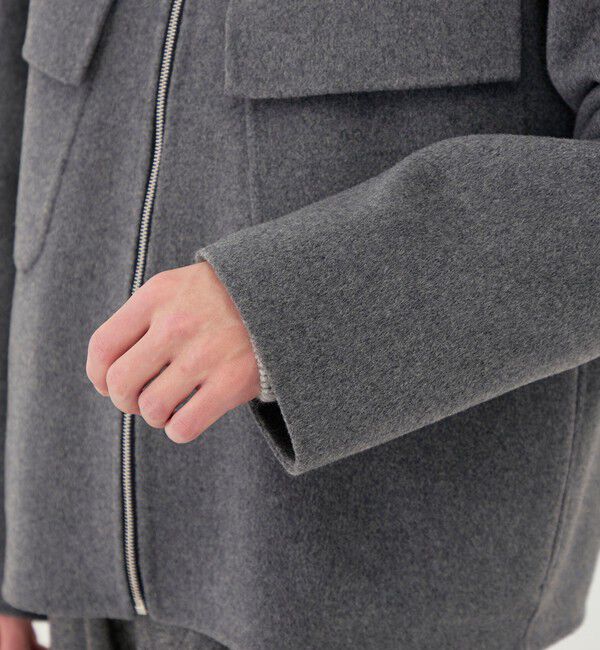 GALERIE VIE「ウールカシミヤダブルフェイス フーデッドブルゾン」|その他|