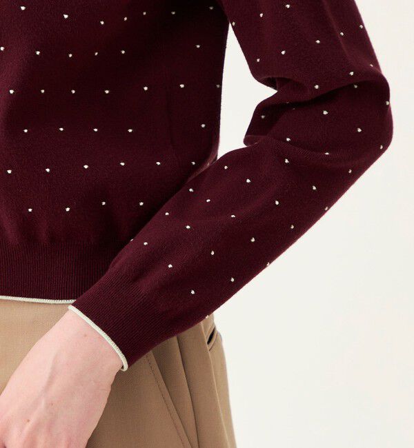 Ballsey「カラードット クルーネックカーディガン」|カーディガン|