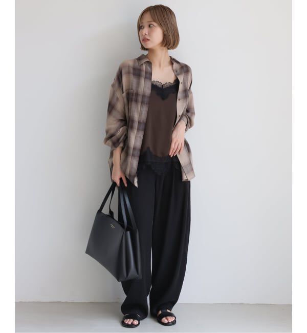 SLOBE IENA「《3サイズ展開/追加》ワンタックバレルスラックス」|スラックス|