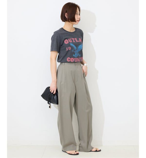 SLOBE IENA「《3サイズ展開/追加》ワンタックバレルスラックス」|スラックス|