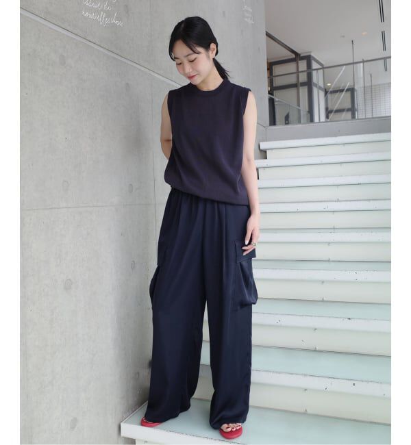 IENA「《一部店舗限定》Maison IENA サテンカーゴパンツ」|カーゴ|