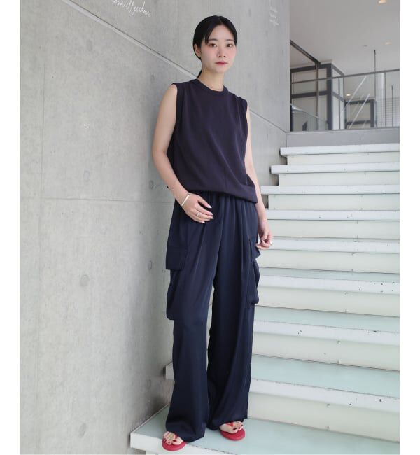 IENA「《一部店舗限定》Maison IENA サテンカーゴパンツ」|カーゴ|