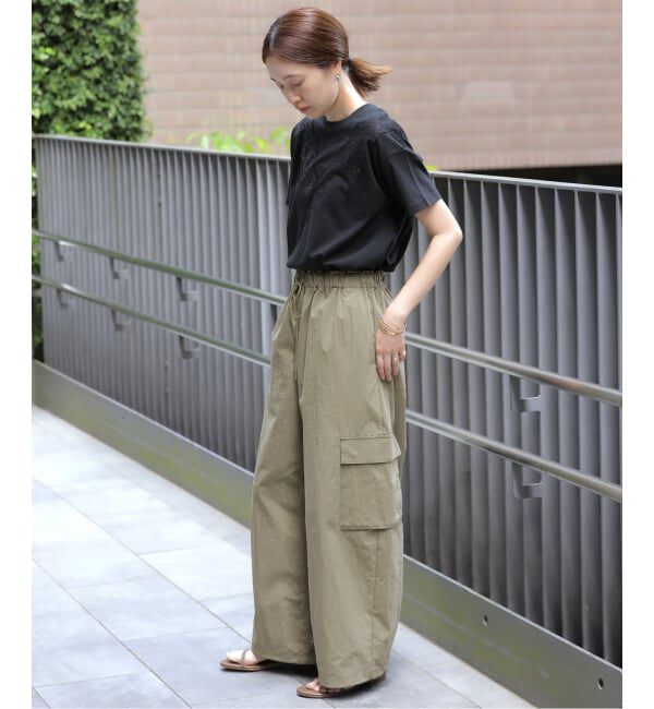 SLOBE IENA「《追加予約》CNドレープポプリンカーゴパンツ」|カーゴ|