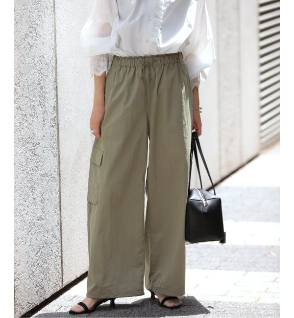 SLOBE IENA「《追加予約》CNドレープポプリンカーゴパンツ」|カーゴ|