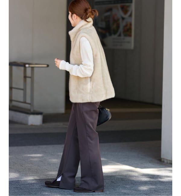JOURNAL STANDARD relume「《追加予約 /  新色》スタンドカラーファーベスト」|ダウンベスト・ベスト|