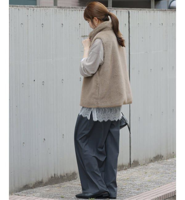 JOURNAL STANDARD relume「《追加予約 /  新色》スタンドカラーファーベスト」|ダウンベスト・ベスト|