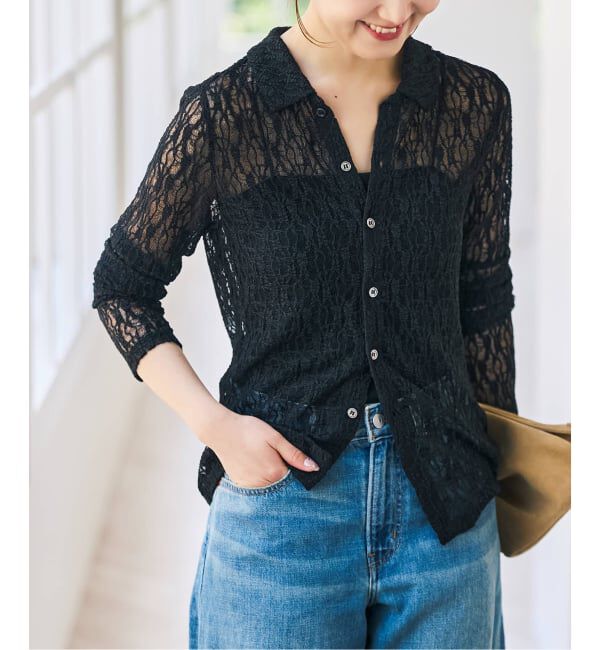 Spick and Span「シュリンクレースブラウス」|シャツ・ブラウス|