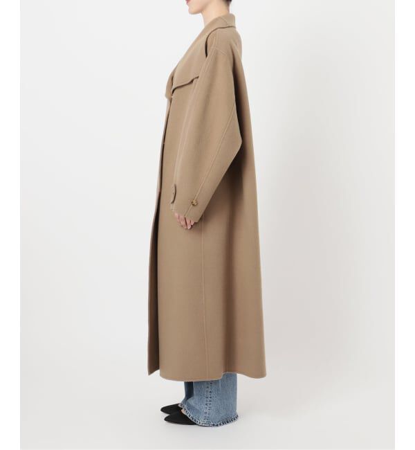 Spick and Span「《WEB限定 / 追加予約》ビーバーニュアンスカラーオーバーコート」|ノーカラーコート|