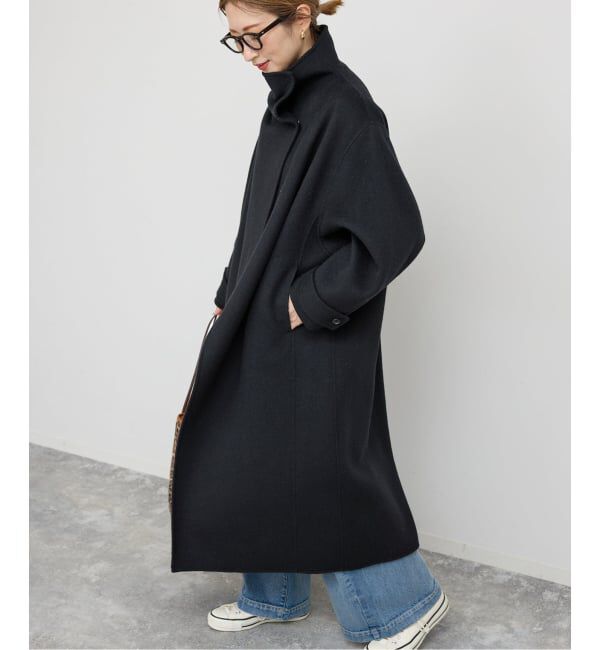 Spick and Span「《WEB限定 / 追加予約》ビーバーニュアンスカラーオーバーコート」|ノーカラーコート|