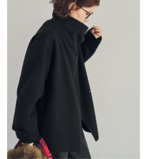 Spick and Span「《予約》ビーバーニュアンスカラーショートコート」|ノーカラーコート|