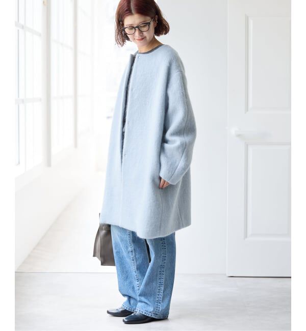 Spick and Span「《予約》ノーカラーコクーンシャギーコート」|ノーカラーコート|