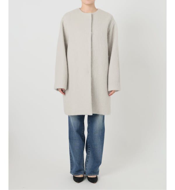 Spick and Span「《予約》ノーカラーコクーンシャギーコート」|ノーカラーコート|