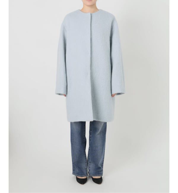 Spick and Span「《予約》ノーカラーコクーンシャギーコート」|ノーカラーコート|