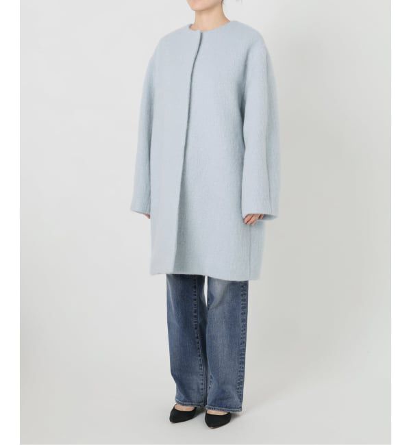 Spick and Span「《予約》ノーカラーコクーンシャギーコート」|ノーカラーコート|