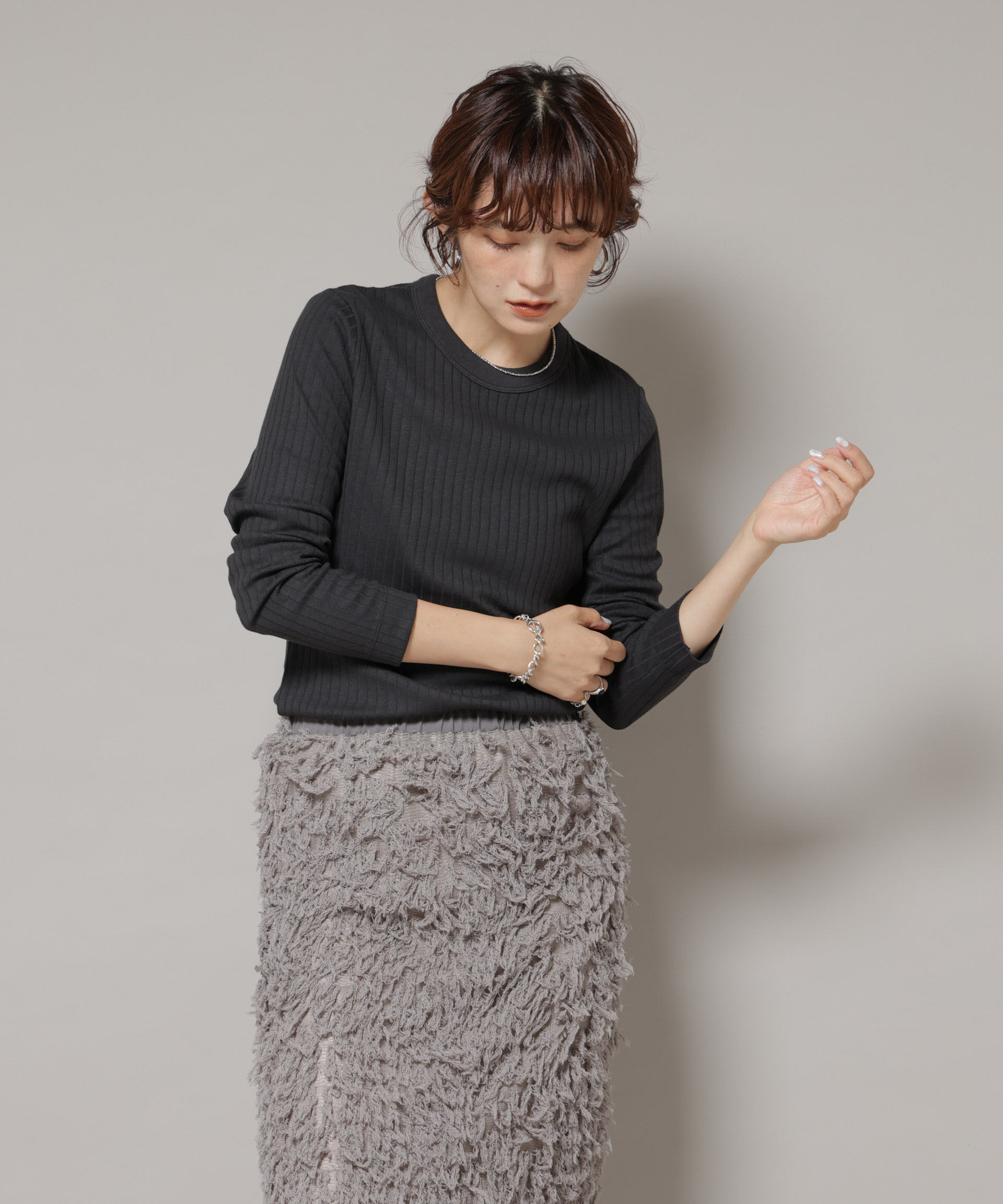 NANO universe「Anti Soaked(Ｒ) 汗染み防止リブロンＴ」|Tシャツ・カットソー|