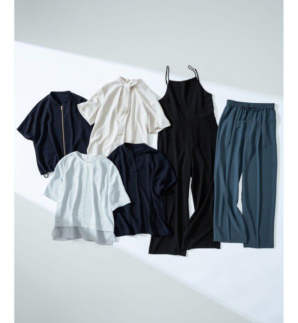 23区「【Oggi掲載/接触冷感/UVカット/吸水速乾】ストレッチジョーゼット ワイド パンツ」|その他|