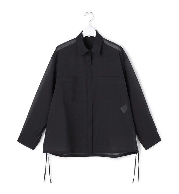 23区「【見上愛さん着用】ナイロンコットンシアーボイル ドロストシャツ」|シャツ・ブラウス|