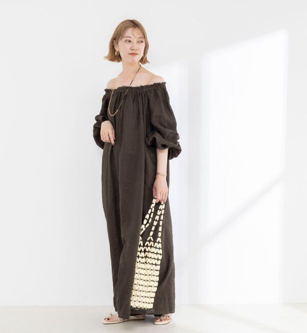 NOLLEY'S sophi「【WALANCE/ワランス】natural dye linen balloon sleeve dress」|ワンピース|