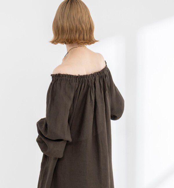 NOLLEY'S sophi「【WALANCE/ワランス】natural dye linen balloon sleeve dress」|ワンピース|