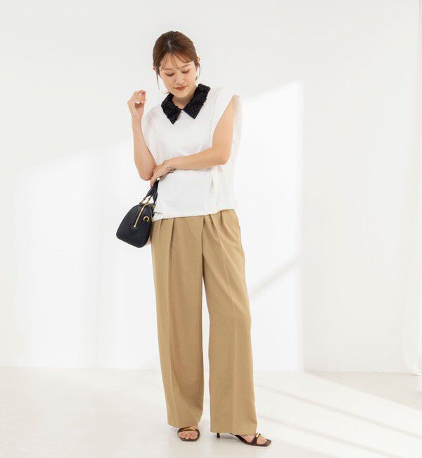 NOLLEY'S「《セットアップ対応/接触冷感》【BECシリーズ】ウォッシャブルハイスペックジャージノースリーブ」|Tシャツ・カットソー|