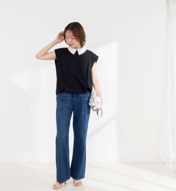 NOLLEY'S「《セットアップ対応/接触冷感》【BECシリーズ】ウォッシャブルハイスペックジャージノースリーブ」|Tシャツ・カットソー|