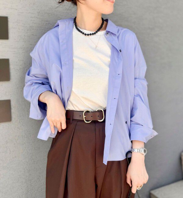 NOLLEY'S「ウォッシャブルMY STANDARDショートシャツ」|シャツ・ブラウス|サックス