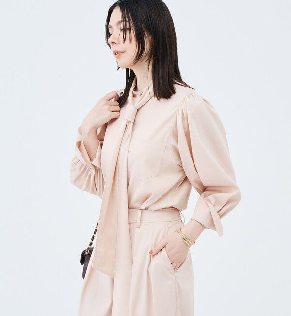NOLLEY'S sophi「《セットアップ対応》ウォッシャブルバイオツイルボウタイブラウス」|シャツ・ブラウス|