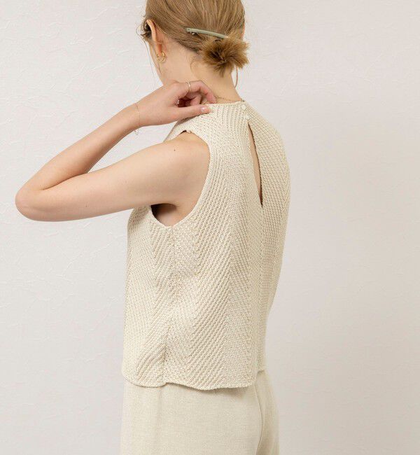 NOLLEY'S sophi「《セットアップ対応》【WALANCE/ワランス】paper knit sleeveless top」|ニット・セーター|ベージュ
