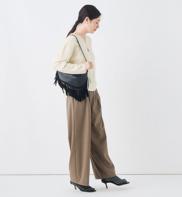 NOLLEY'S「【一部WEB限定サイズ】《抗ピル/防シワ》ウォッシャブルポリウール梳毛タックワイドパンツ」|その他|