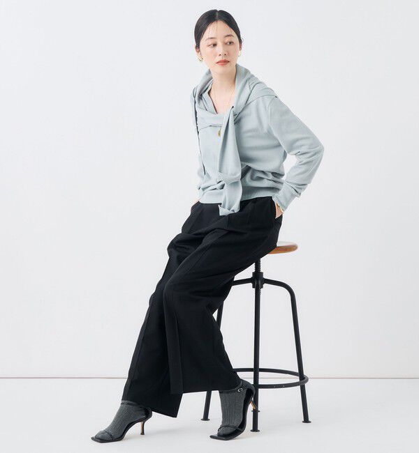 NOLLEY'S「【一部WEB限定サイズ】《抗ピル/防シワ》ウォッシャブルポリウール梳毛タックワイドパンツ」|その他|
