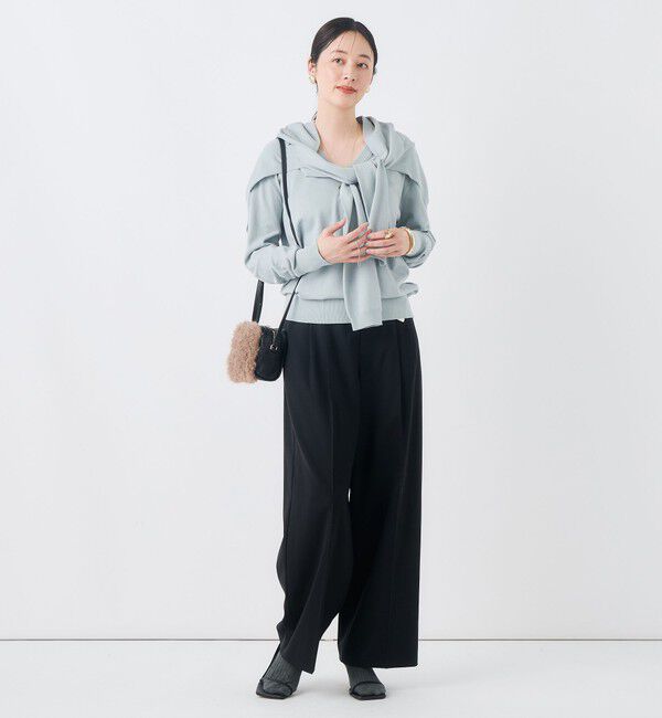 NOLLEY'S「【一部WEB限定サイズ】《抗ピル/防シワ》ウォッシャブルポリウール梳毛タックワイドパンツ」|その他|