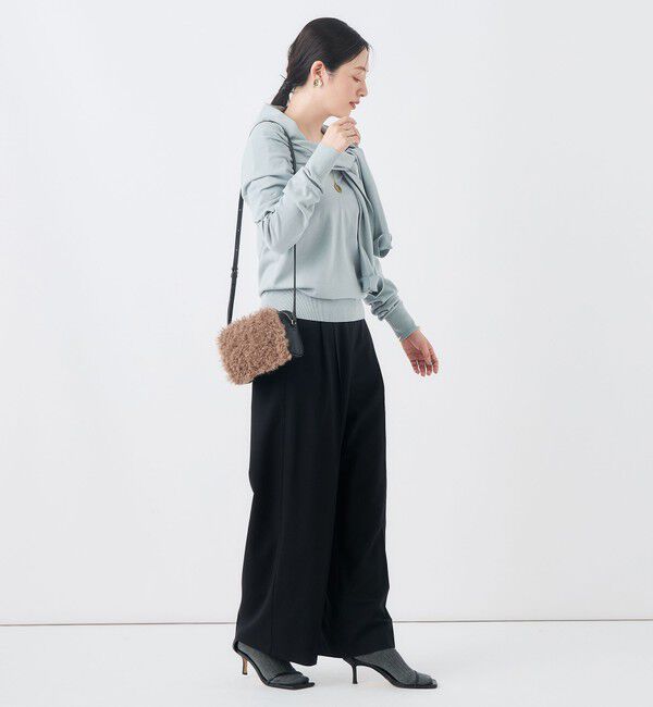 NOLLEY'S「【一部WEB限定サイズ】《抗ピル/防シワ》ウォッシャブルポリウール梳毛タックワイドパンツ」|その他|