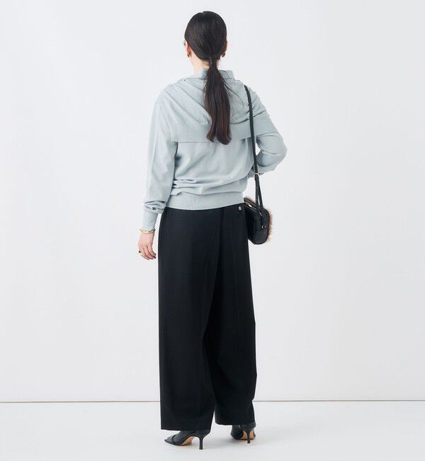 NOLLEY'S「【一部WEB限定サイズ】《抗ピル/防シワ》ウォッシャブルポリウール梳毛タックワイドパンツ」|その他|
