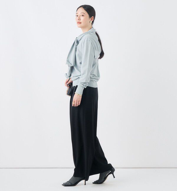 NOLLEY'S「【一部WEB限定サイズ】《抗ピル/防シワ》ウォッシャブルポリウール梳毛タックワイドパンツ」|その他|