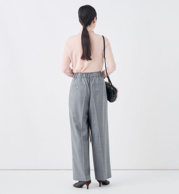 NOLLEY'S「【一部WEB限定サイズ】《抗ピル/防シワ》ウォッシャブルポリウール梳毛タックワイドパンツ」|その他|
